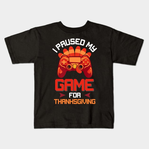 Happy Thanksgiving Gamer Turkey Video Game Lovers Kids Boys Kids T-Shirt by _So who go sayit_